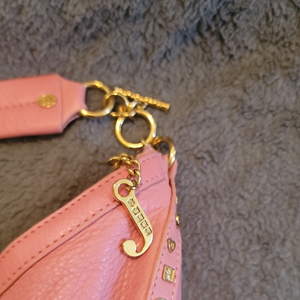 Studded Bubblegum Pink Real Leather Juicy Couture Handbag 😊 - Picture 3 of 6